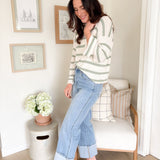The Gabby Super High Rise Cuffed Baggy Straight Jeans - Love and Lee Apparel