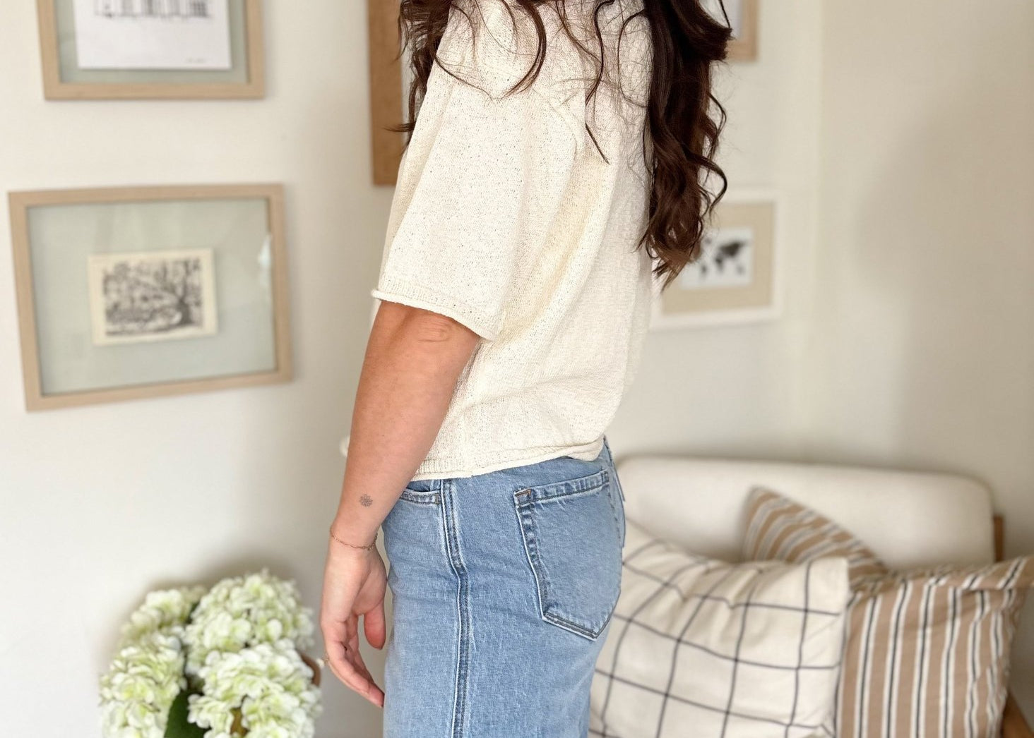 The Gabby Super High Rise Cuffed Baggy Straight Jeans - Love and Lee Apparel