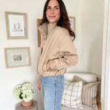 The Deidre Zip - Up Mock Neck Elastic Hem Jacket - Love and Lee Apparel