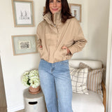 The Deidre Zip - Up Mock Neck Elastic Hem Jacket - Love and Lee Apparel