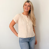 Rebecca Textured Short Sleeve Blouse - Love and Lee Apparel