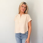 Rebecca Textured Short Sleeve Blouse - Love and Lee Apparel
