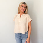 Rebecca Textured Short Sleeve Blouse - Love and Lee Apparel