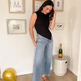 The Olivia High Rise Medium Light Wash Wide Leg Jeans - Love and Lee Apparel