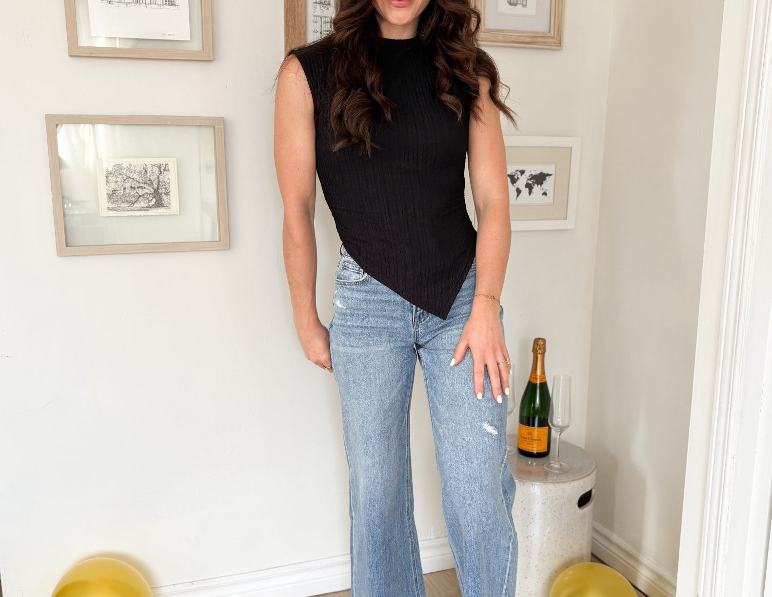 The Olivia High Rise Medium Light Wash Wide Leg Jeans - Love and Lee Apparel
