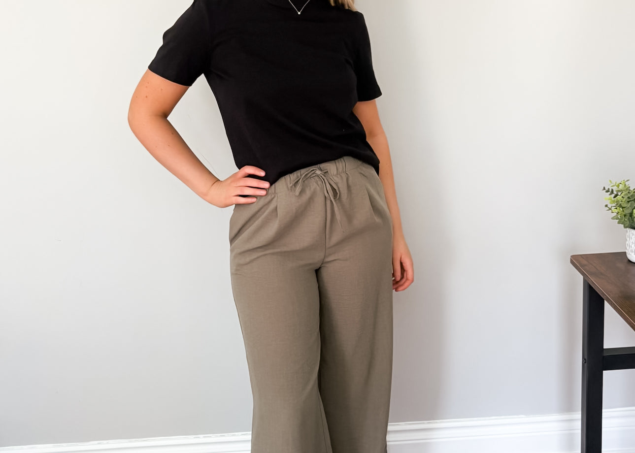 Bea High Waisted Wide Leg Pants - Love and Lee Apparel