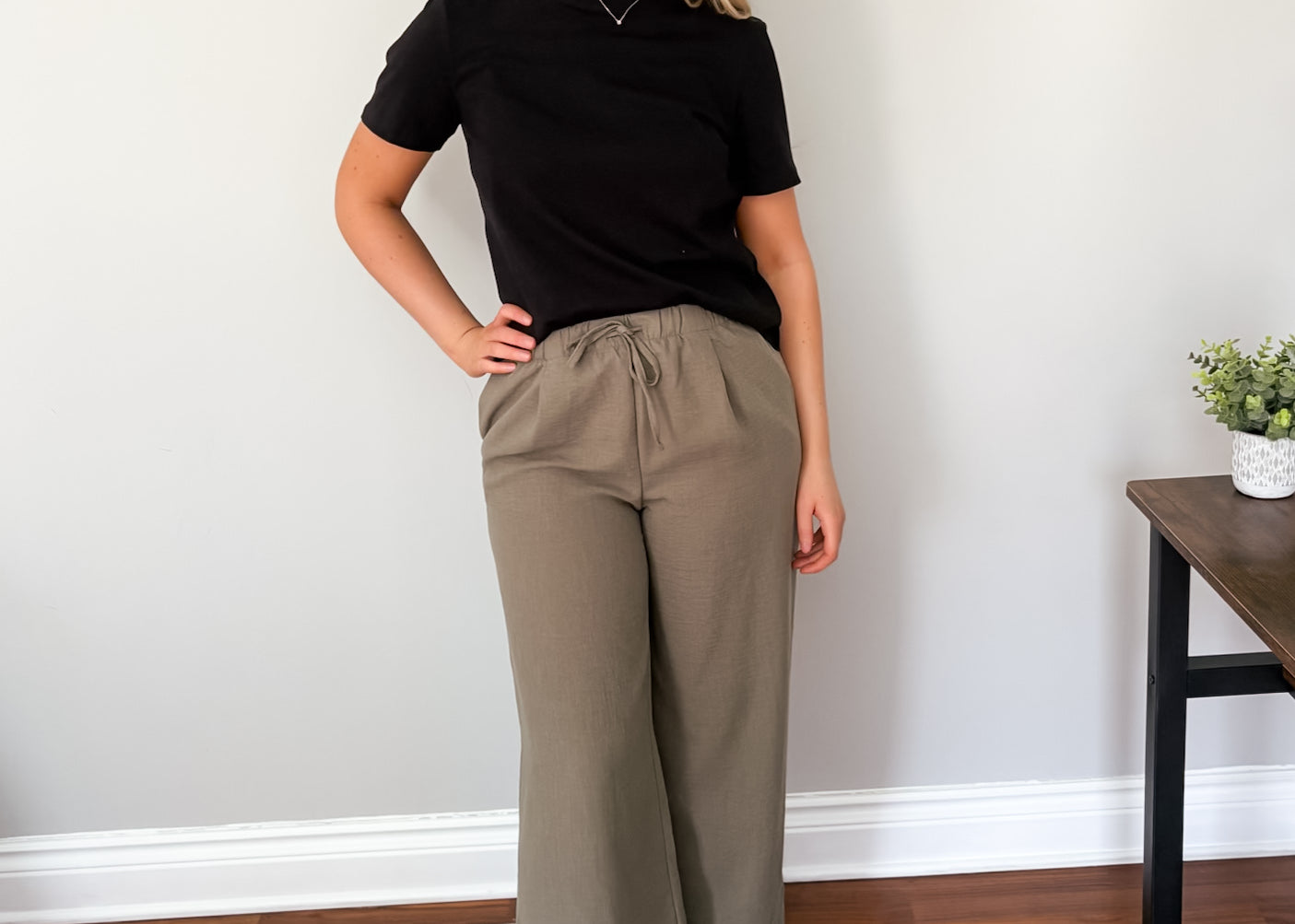 Bea High Waisted Wide Leg Pants - Love and Lee Apparel