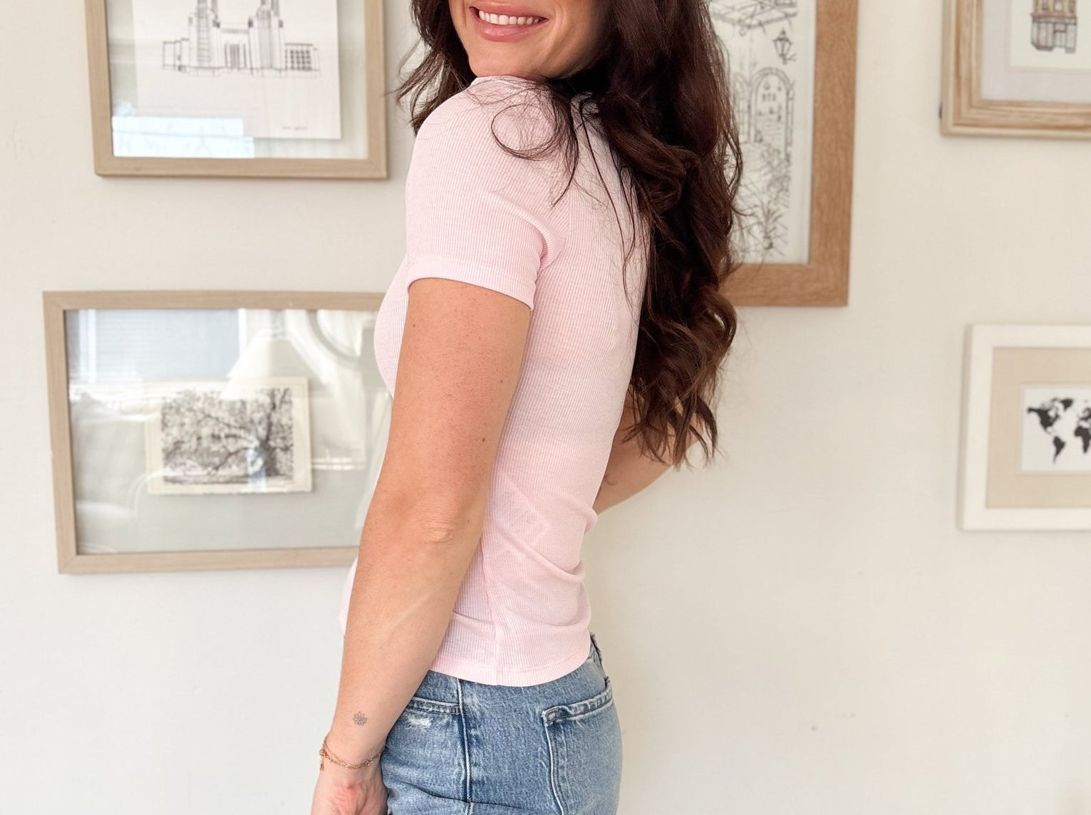 The April Ballerina Pink Short Sleeve T-shirt - Love and Lee Apparel