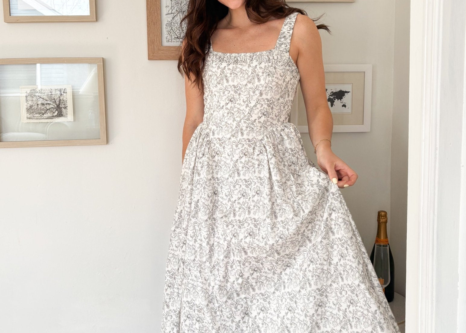 The Erin Floral Print Drop Waist Dress - Love and Lee Apparel