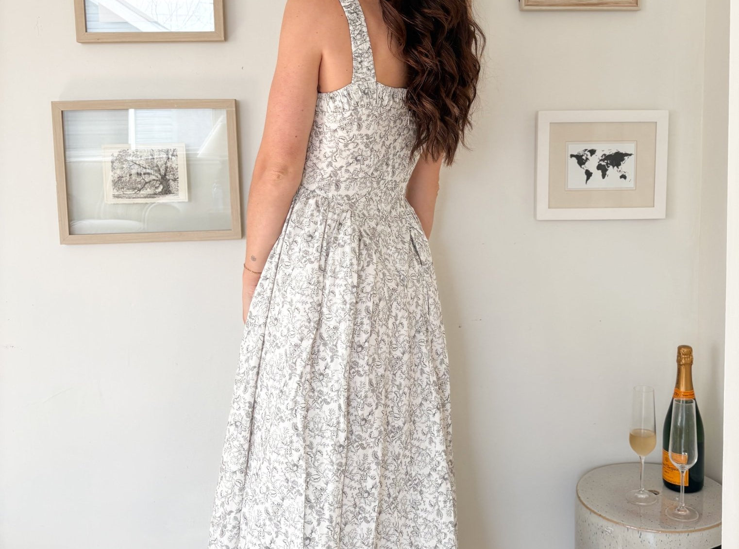 The Erin Floral Print Drop Waist Dress - Love and Lee Apparel