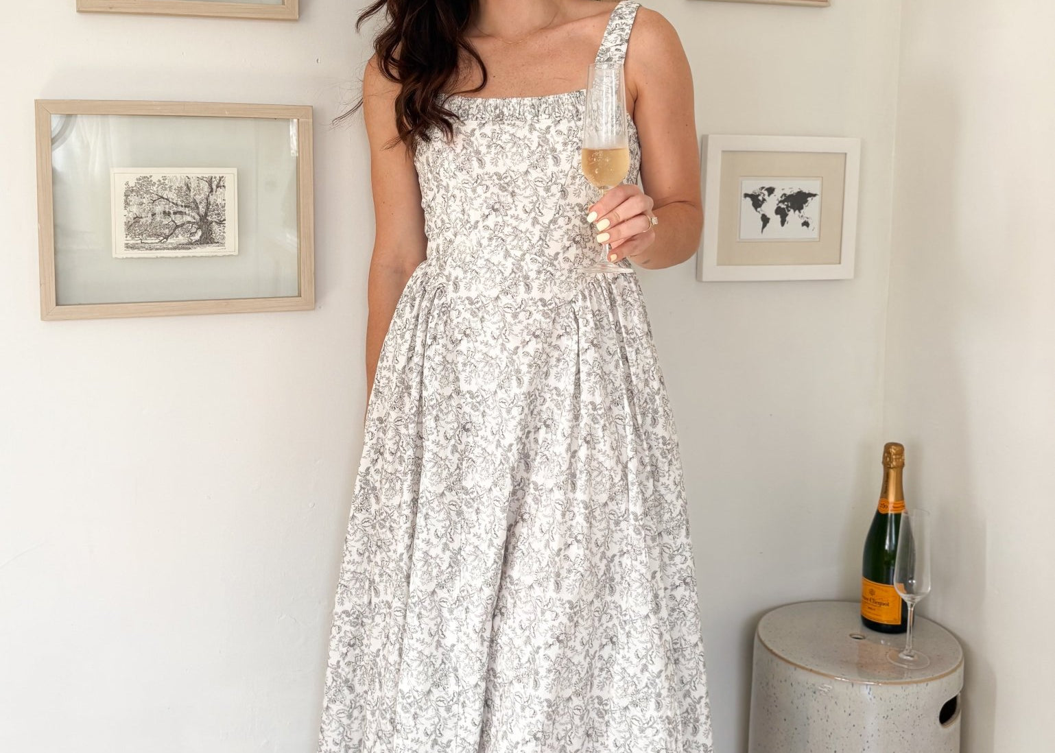 The Erin Floral Print Drop Waist Dress - Love and Lee Apparel