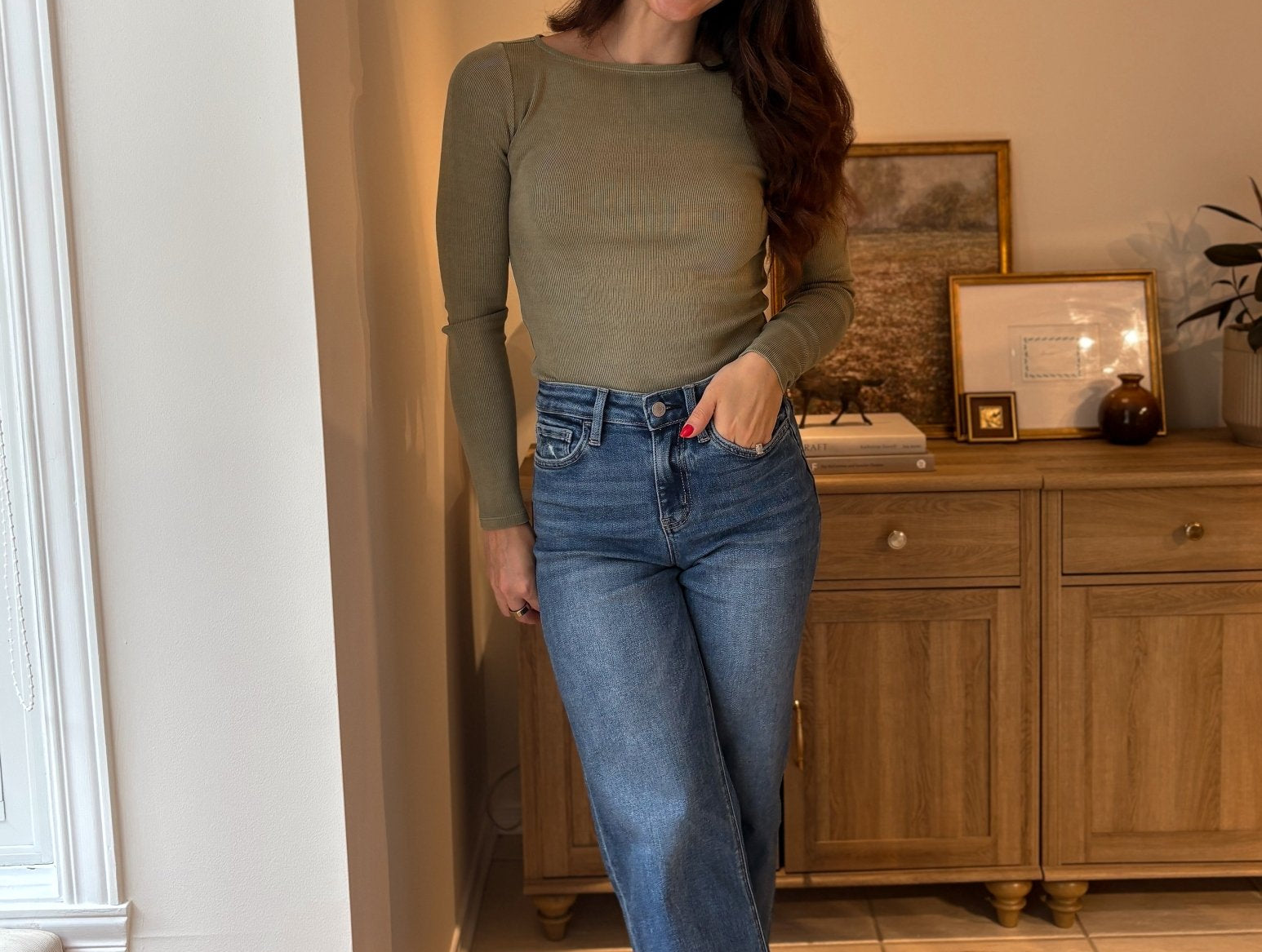 Dogwood High Rise Medium Wash Ankle Wide Jeans - Love and Lee Apparel