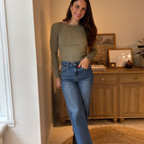 Dogwood High Rise Medium Wash Ankle Wide Jeans - Love and Lee Apparel
