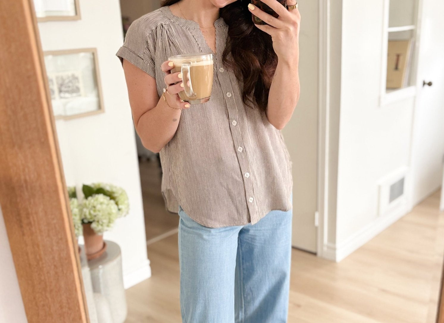 The Mimi Washed Denim Front Tie Wide Leg Pants - Love and Lee Apparel