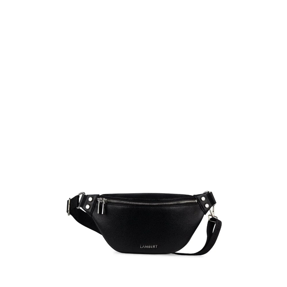 The Sarah - Black Vegan Leather Belt Lambert Bag - Love and Lee Apparel
