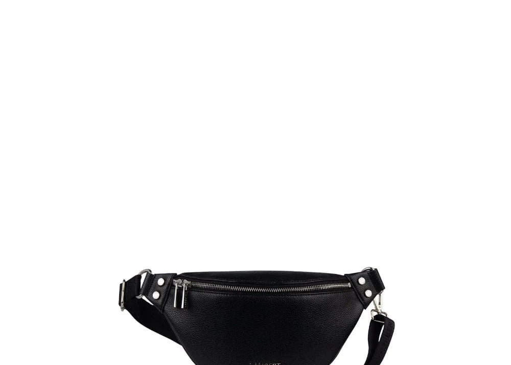 The Sarah - Black Vegan Leather Belt Lambert Bag - Love and Lee Apparel