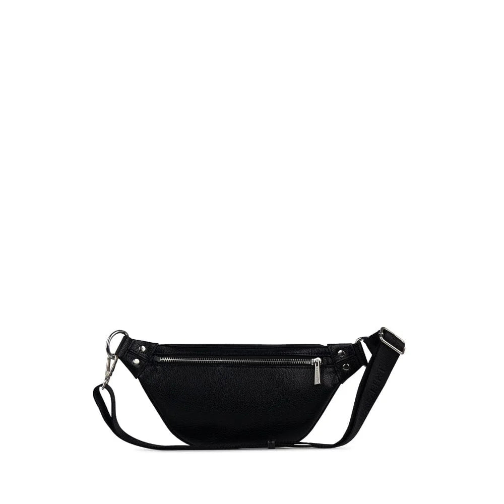 The Sarah - Black Vegan Leather Belt Lambert Bag - Love and Lee Apparel