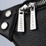 The Sarah - Black Vegan Leather Belt Lambert Bag - Love and Lee Apparel