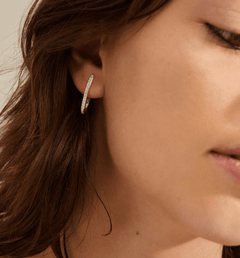 Anaya Recycled Crystal Hoop Earrings - Love and Lee Apparel