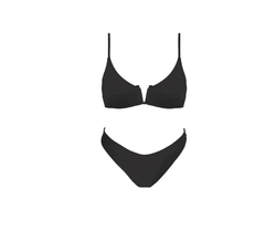 Black V - Wire Bikini Set - Love and Lee Apparel