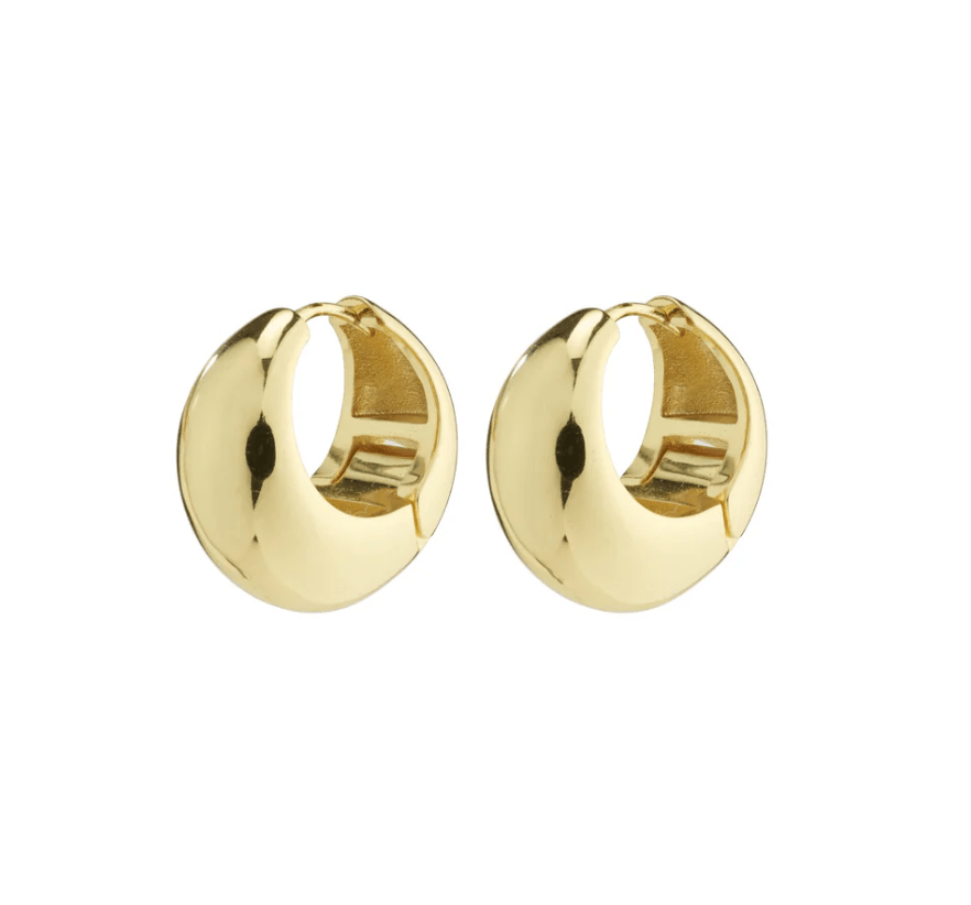 Pilgrim Ioanna Recyled Chunky Hoop Earrings- Gold Plated - Love and Lee Apparel