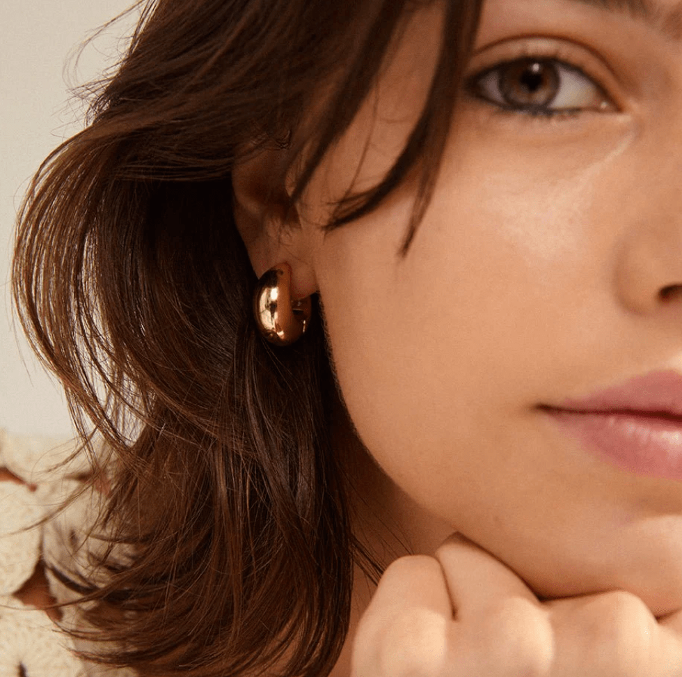 Pilgrim Ioanna Recyled Chunky Hoop Earrings- Gold Plated - Love and Lee Apparel