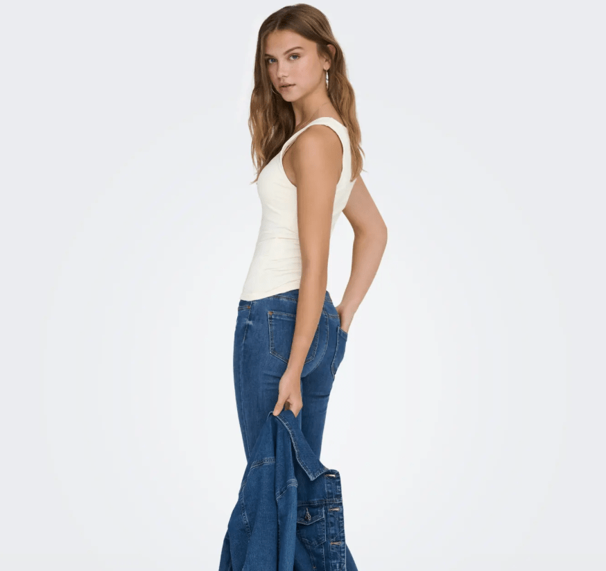 ONLEA Tank top in White Reversible 2 - way wear - Love and Lee Apparel