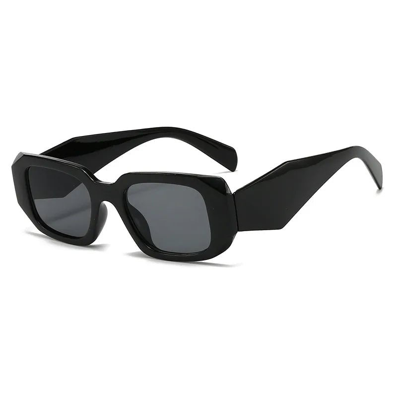 Vintage Geometric Polyhedral Shaped Sunglasses UV Protection in Black - Love and Lee Apparel