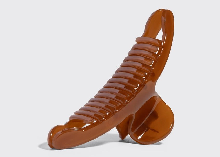 Kitsch Recycled Plastic Large Arched Clip - Mocha - Love and Lee Apparel