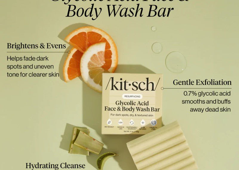 Kitsch Glycolic Acid Exfoliating Face and Body Wash - Love and Lee Apparel