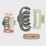Kitsch Recycled Plastic Assorted Claw Clip Set 3pc - Love and Lee Apparel