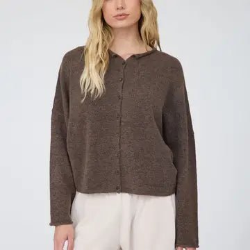 The 'Espresso Hour' Lightweight Button Down Knit Cardigan - Love and Lee Apparel