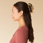 Recycled Plastic Jumbo Open Shape Claw Clip - Chocolate Marble - Love and Lee Apparel